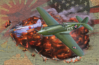 Сборная модель Curtiss P-40C `Warhawk` Fighter (US Army Air Force) "Pearl Harbor and Other Teatre"