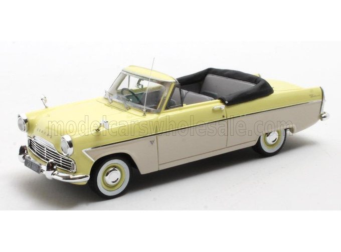 FORD Zodiac MKII 206E Cabriolet Open (1958), yellow/white