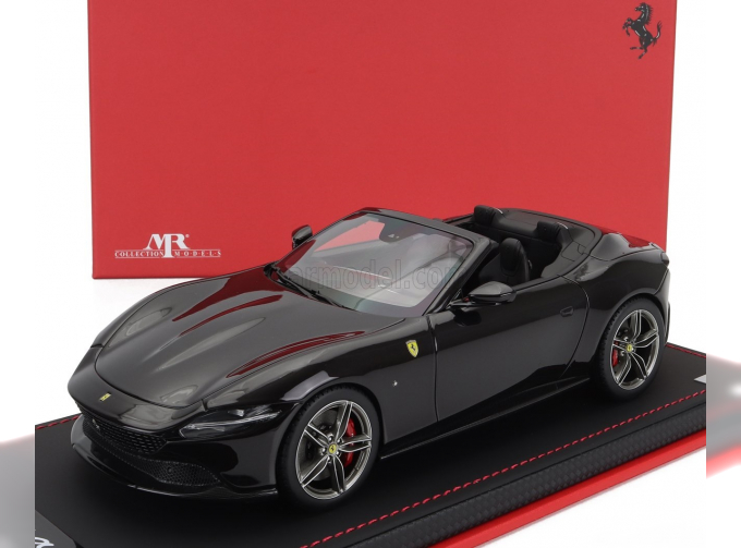 FERRARI Roma Spider Open (2020) - Con Vetrina - With Showcase, Nero Purosangue - Black