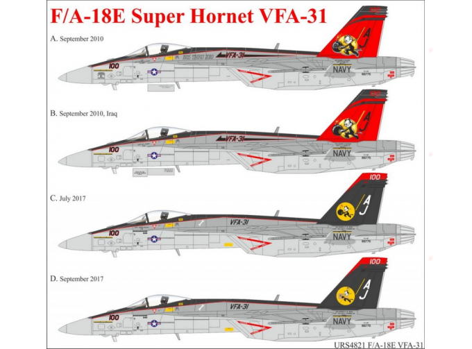 Декаль для F/A-18E Super Hornet VFA-31 CAG