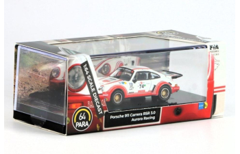 PORSCHE 911 Carrera Rsr 3.0 Coupe Team Aurora Racing №74 (1974), White Red