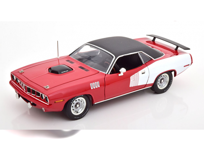 PLYMOUTH Hemi Cuda (1971), red white flatblack