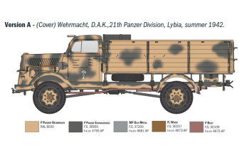 Сборная модель OPEL Blitz Type A 4x4 Truck Military 2-assi 1942