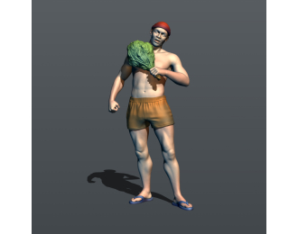 Фигурка Банщик 5, окрашенная