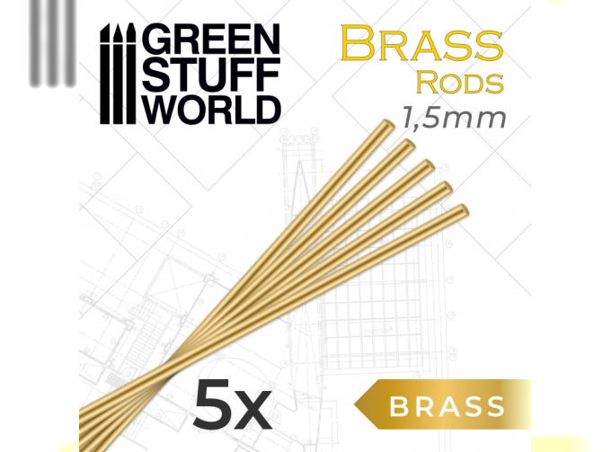 Латунные стержни 1,5 мм для миниатюрного закрепления и сборки / Pinning Brass Rods 1mm