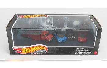 BUGATTI Set 4x Truck Car Transporter - Chiron - Koenigsegg Agera R - Mclaren Speedtail, Various