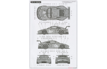 Сборная модель Porsche 911 RSR 2018 LM GTE Class Winner "Pink Pig"