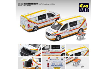 MERCEDES-BENZ Vito H.K. Pet Ambulance with kitten (2020), white/red