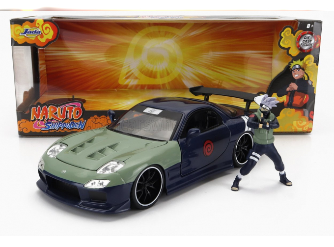 MAZDA Rx-7 With Kakashi Hatake Figure (1993), Blue Green