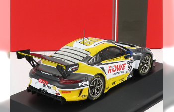 PORSCHE 911 991 4.0l Gt3 Team Rowe Racing N 99 24h Spa (2020) K.Bachler - D.Werner - J.Andlauer, Yellow White Grey