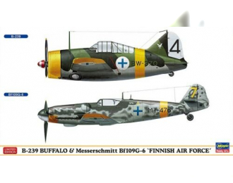 Сборная модель Набор B-239 Buffalo / Messerschmitt Bf109G-6 FAF (Set of 2)