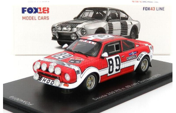 SKODA 200rs №89 (night Version) Winner Rally Sumava (1975) J.sedivy - J.janecek, Red White