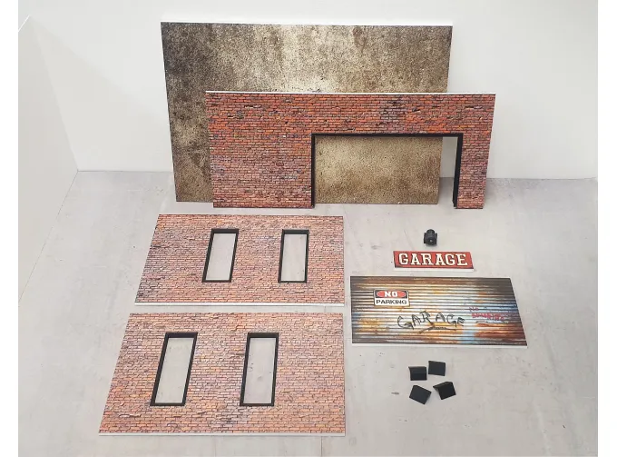 Диорама кирпичный гараж