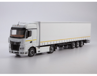 Камский грузовик 54901 с полуприцепом НЕФАЗ-93341, белый