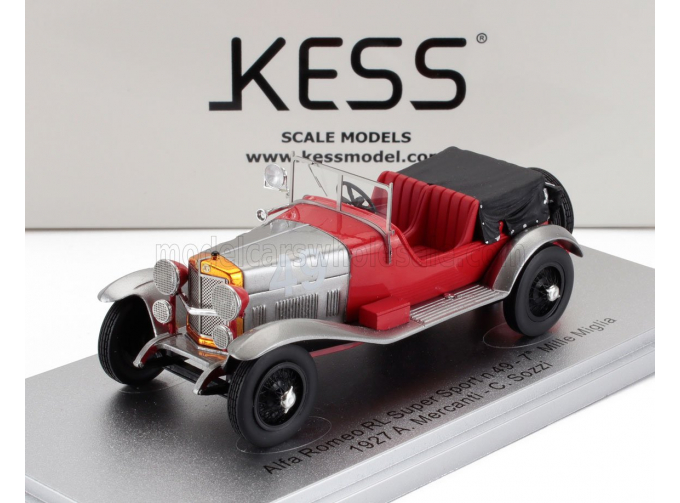 ALFA ROMEO Rl Super Sport №49 7th Mille Miglia (1927) Arturo Mercanti - Carlo Sozzi, Red Silver Black