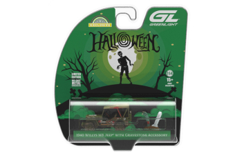 Willys MB Jeep, Zombie Tribute with Gravestone Accessory *Halloween Monster Edition* (1940), green