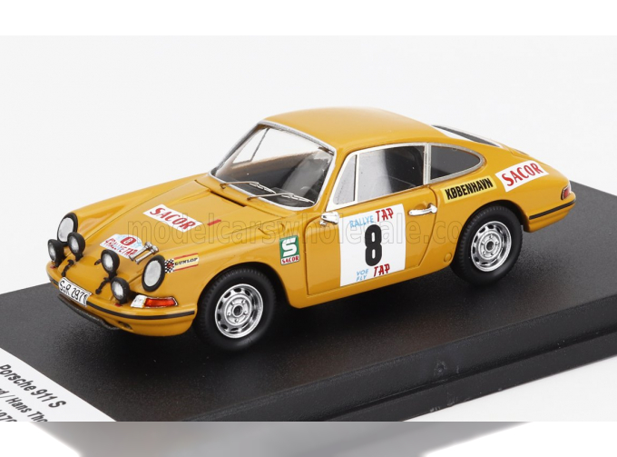 PORSCHE 911s Coupe (night Version) №8 3rd Rally Tap (1970) Bjorn Waldegaard - Hans Thorszelius, Yellow