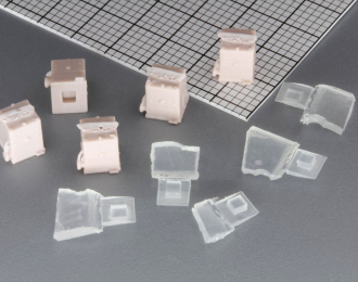 Советская автобусная касса-копилка А602 (с прозрачным колпаком), комплект 5 шт.