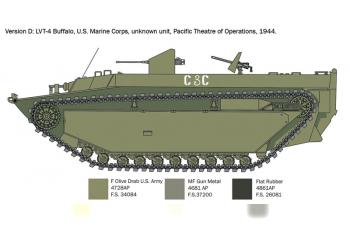 Сборная модель Lvt-4 Water Buffalo Military 1945