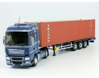 MAN TGX XXL Container Becker (2012), blue