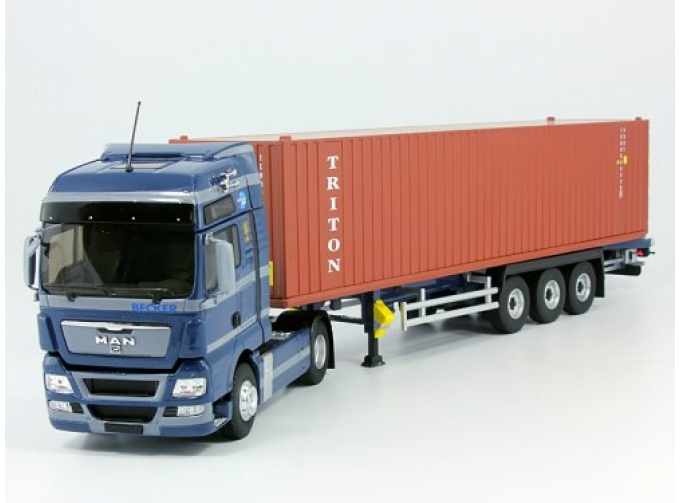 MAN TGX XXL Container Becker (2012), blue