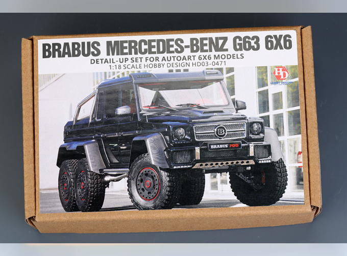 Конверсионный набор Brabus Mercedes-BENZ G63 6X6 Detail-up Set для моделей AUTO 6X6 (Resin+PE+Decals)