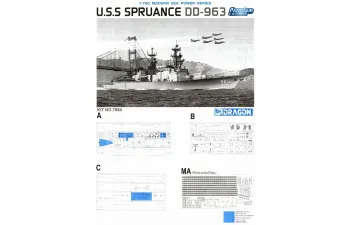 Сборная модель U.S.S. SPRUANCE DD-963 (PREMIUM EDITION)