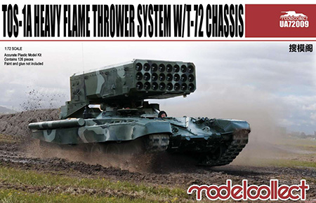 Сборная модель TOS-1A Heavy Flame Thrower System W/Т-72 Chassis