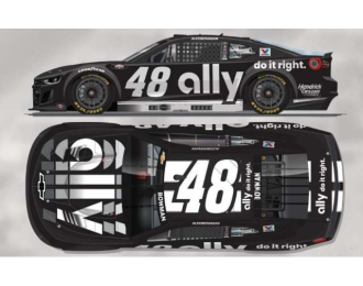 Chevrolet #48 Alex Bowman *Ally*, black/white 2025