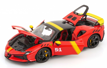 FERRARI Sf90 Xx №51 24h Le Mans Winner Livery - Exclusive Carmodel, Red Yellow