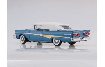 FORD Fairlane 500 Closed Convertible (1958), white/silverstone blue