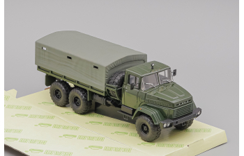 КРАЗ 260 бортовой с тентом (1989), темно-зеленый