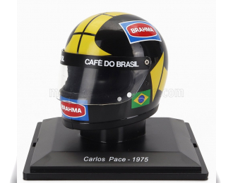 HELMET F1 Casco - Brabham Bt44 Team Martini Racing N8 Season (1975) Carlos Pace, Black Yellow