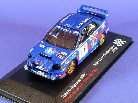 SUBARU Impreza WRC Rally Lyon Charbonnieres Benoit Rousselot - Gilles Mondesir (2002), blue