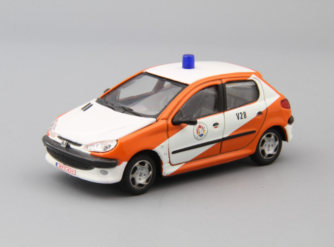 PEUGEOT 206, white / orange