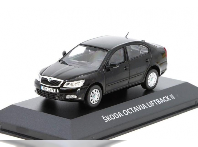 SKODA Octavia Liftback II (2008) - Kaleidoskop slavných vozů №111, black