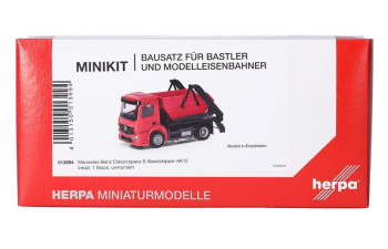 Сборная модель MERCEDES-BENZ Actros AK12 мусоровоз, оранжевый