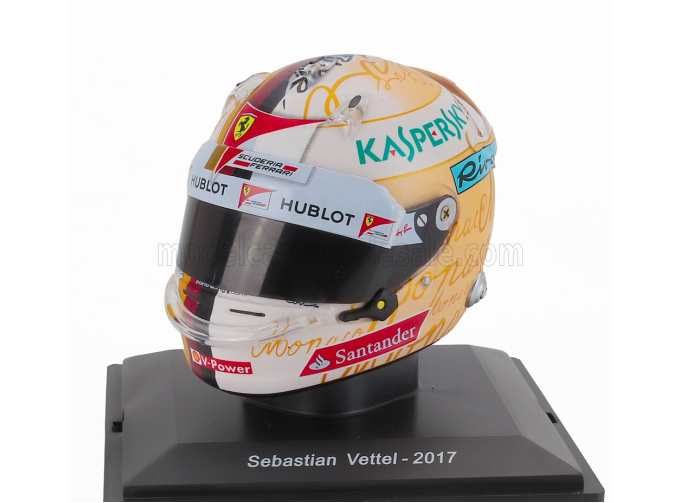 HELMET F1 Casco Helmet Sebastian Vettel Team Scuderia Ferrari Sf-24 Winner Monaco Gp (2017), Yellow White