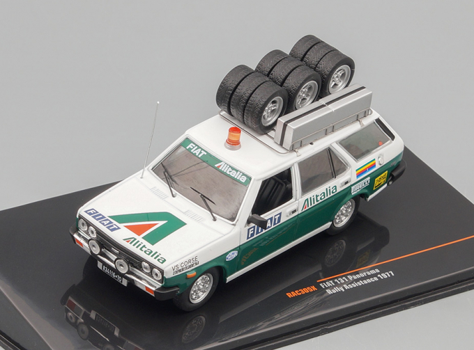 FIAT 131 Panorama техничка "Fiat Alitalia Team" с багажником и колесами на крыше 1979