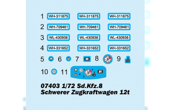 Сборная модель Sd.Kfz.8 Schwerer Zugkraftwagen 12t