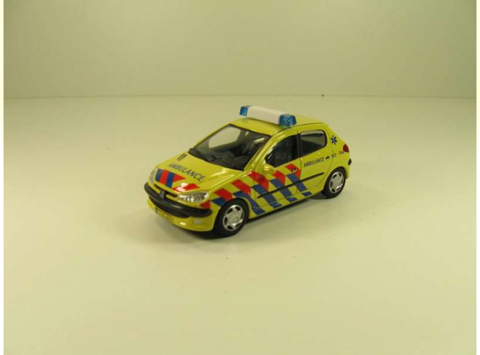 PEUGEOT 206 Ambulance, Junior Rescue 1:43, желтый