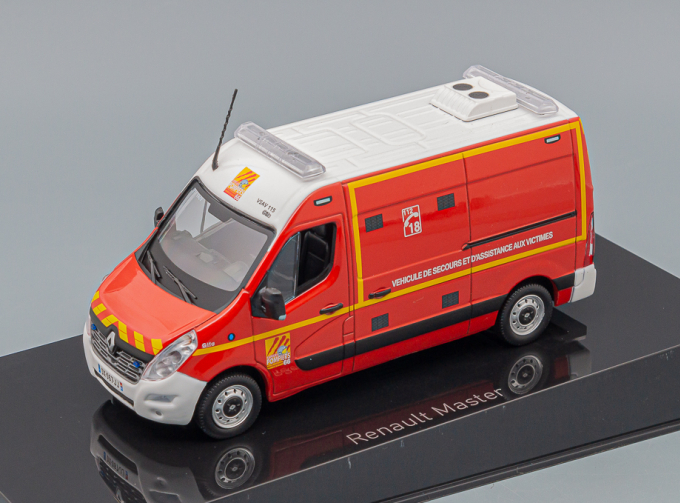 RENAULT Master Van Vsav Sapeurs Pompiers (2014), Red White