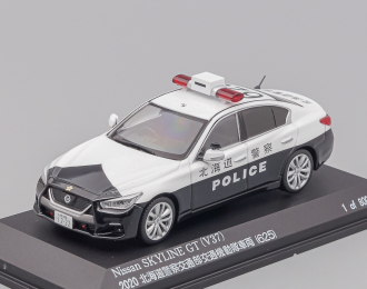 NISSAN Skyline GT (V37) 2020 Hokkaido Police Vehicle (625), white / black