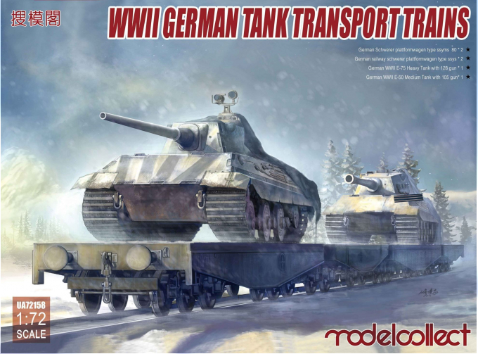 Сборная модель Немецкий железнодорожный состав с танками