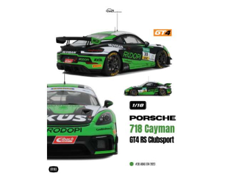 PORSCHE Cayman 718 GT4 RS Clubsport #30 (2023), green/black