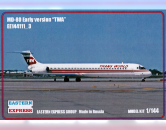 Сборная модель Пассажирский самолет McDonnell Douglas MD-80 ранний (TWA)