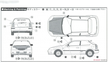 Сборная модель HONDA Civic Spoon Type R