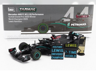 MERCEDES-BENZ GP F1 W11 Eq Performance Team Amg Petronas Motorsport №44 (with Rain Tyres - 7 Times World Champion) Winner Turkish Gp (2020) Lewis Hamilton, Black Green