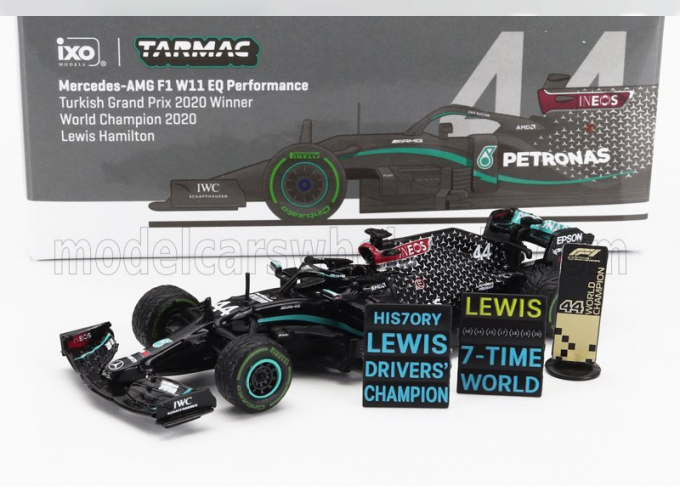 MERCEDES-BENZ GP F1 W11 Eq Performance Team Amg Petronas Motorsport №44 (with Rain Tyres - 7 Times World Champion) Winner Turkish Gp (2020) Lewis Hamilton, Black Green