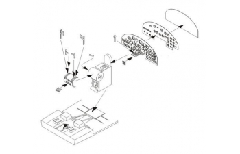 Панель приборов B-17 Flying Fortress (Academy / Hasegawa / Revell)